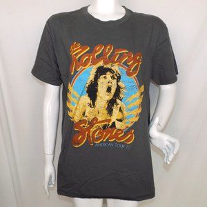ROLLING STONES/Mick Jagger, Tshirt, L, Gray, Short sleeves, Retro print 72